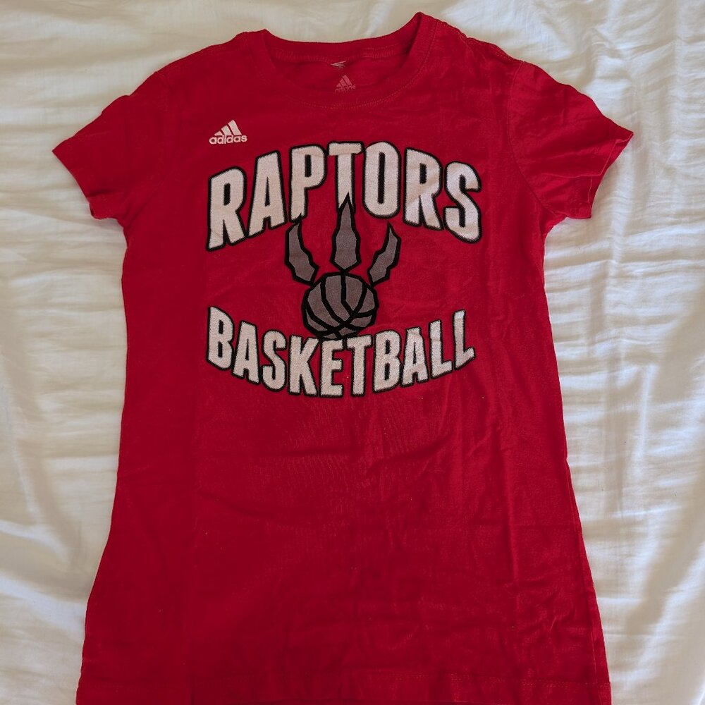 Adidas Toronto Raptors DeRozan #10 Red T-Shirt - Ladies M